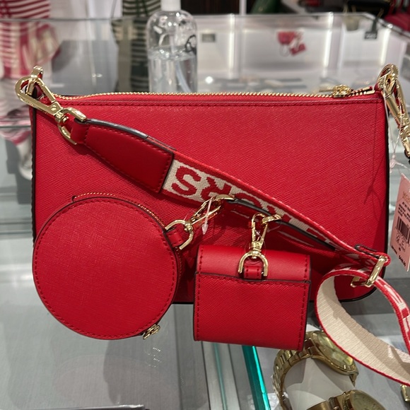 MICHAEL KORS JET SET TRAVEL SMALL SHOULDER CROSSBODY WITH TECH ATTCH AIRPOD MK - Picture 5 of 16